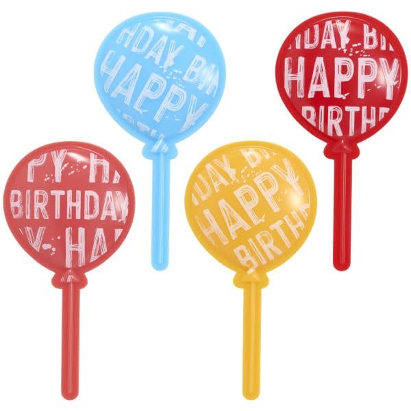 Happy Birthday Balloon Cupcake Picks (12/pkg)