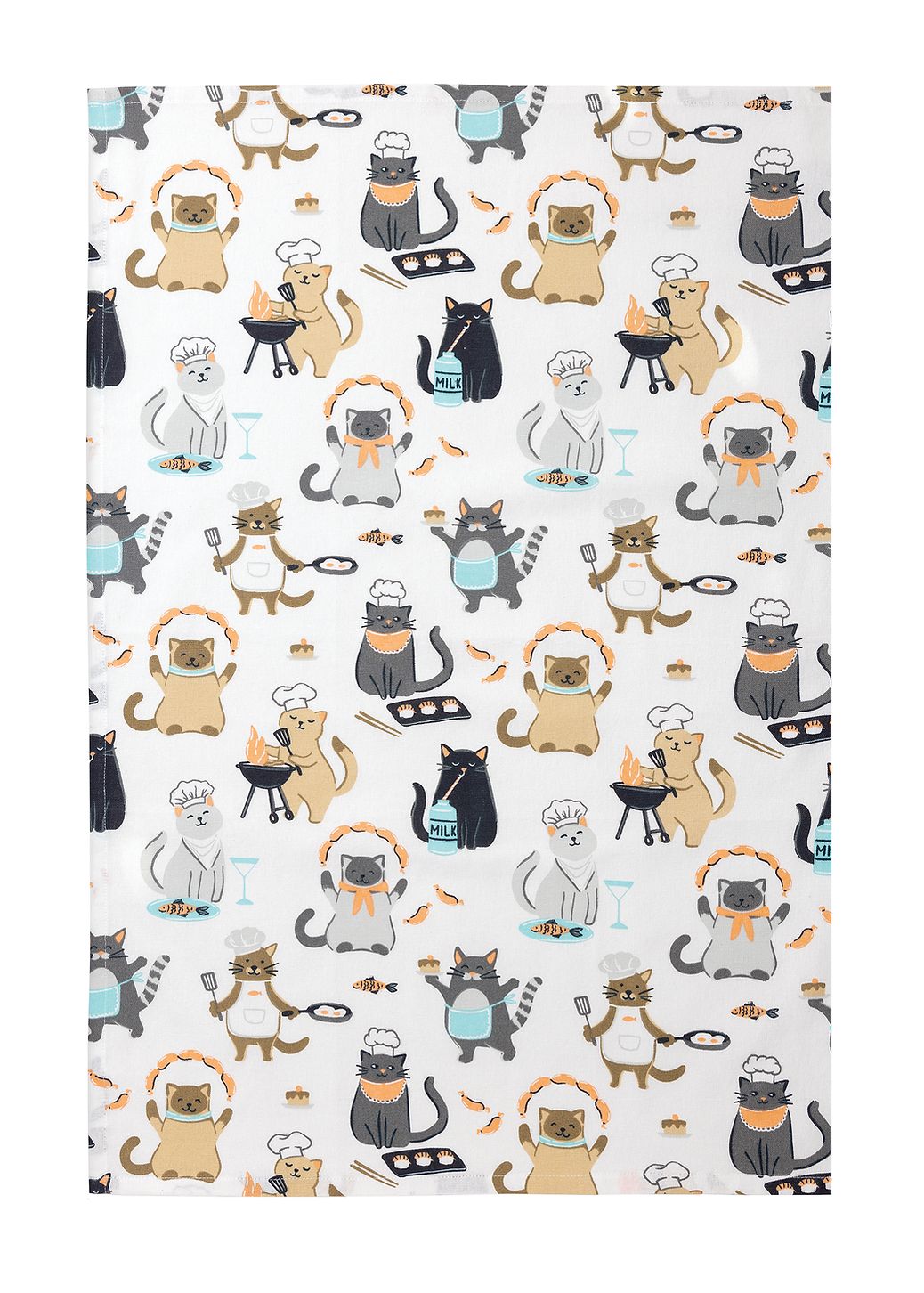 Designer Print Towel  (Culinary Cats)