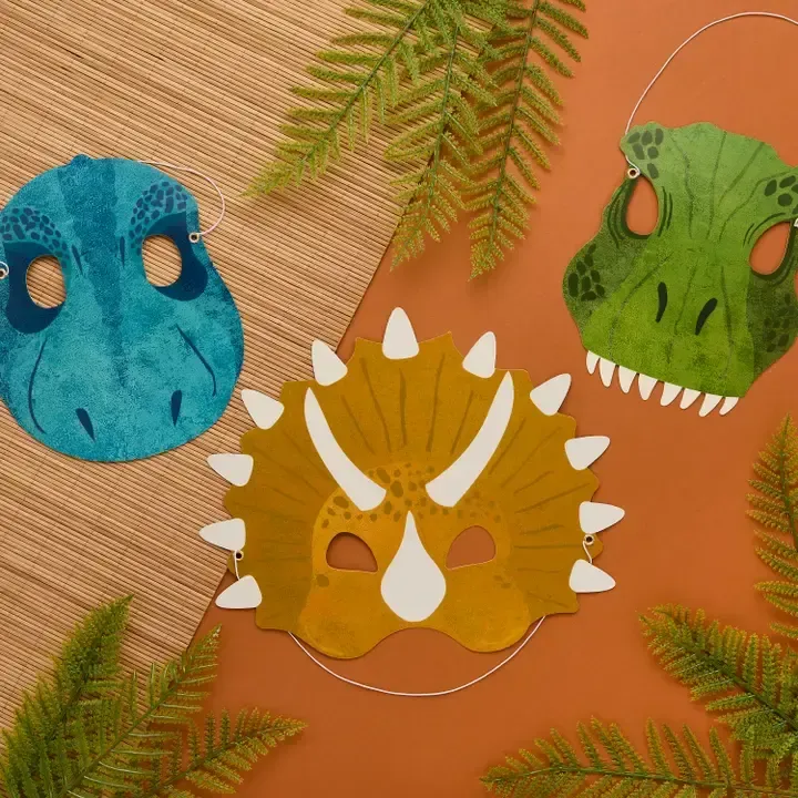 Party Dinosaur Mask - Set of 6