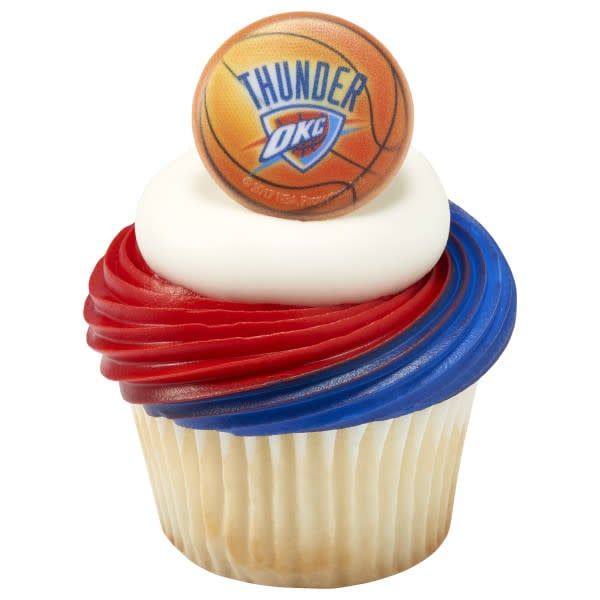 OKC Thunder NBA Team Cupcake Rings (12 Count)