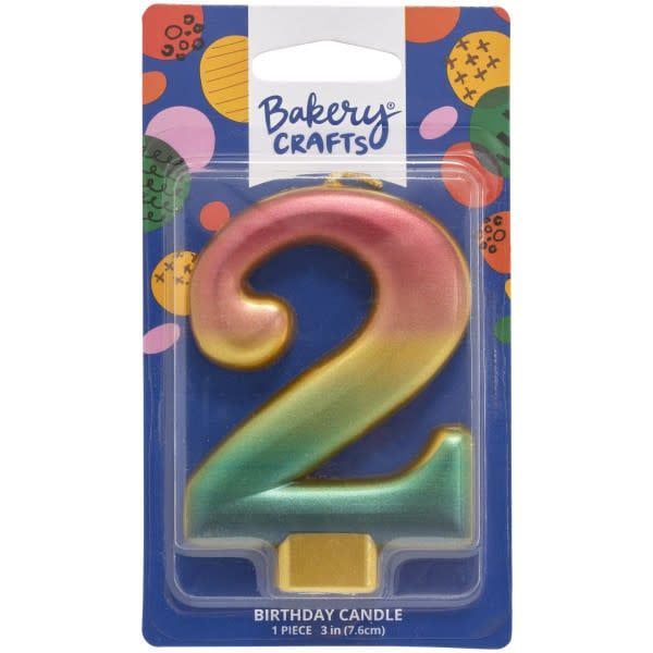 Metallic Rainbow Candle "2"