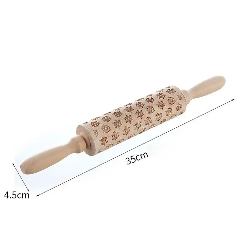 Embossing Rolling Pin (Snowflakes)