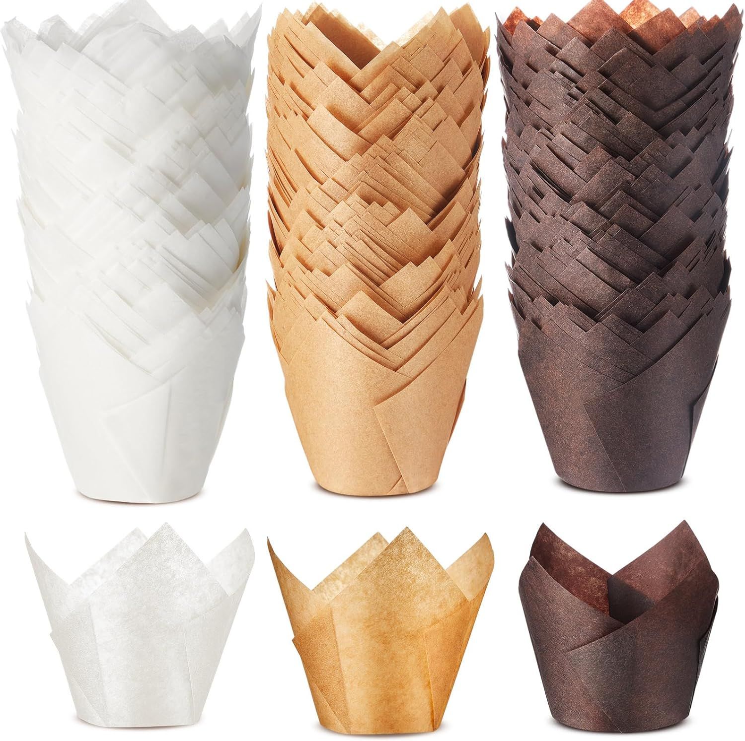 Jumbo Tulip Baking Cups - White - (12 Count)