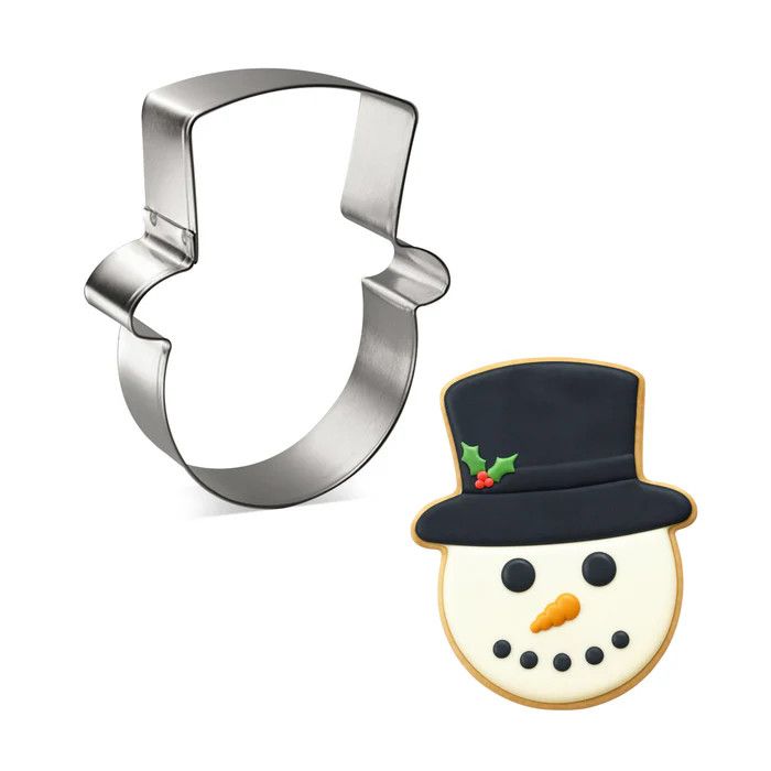 Snowman Face With Hat Cookie Cutter (3.75")