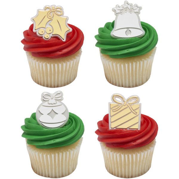 Holly Jolly Cupcake Rings (12ct)