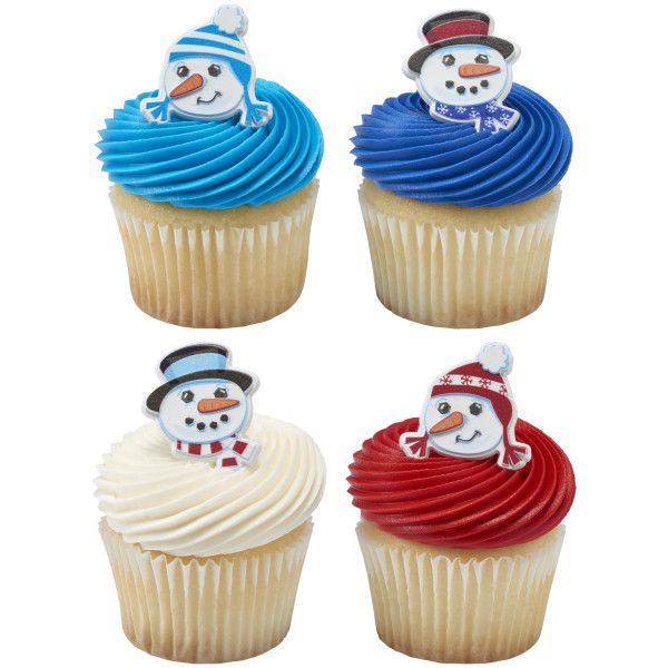 Snowman Friends Cupcake Rings (12ct)