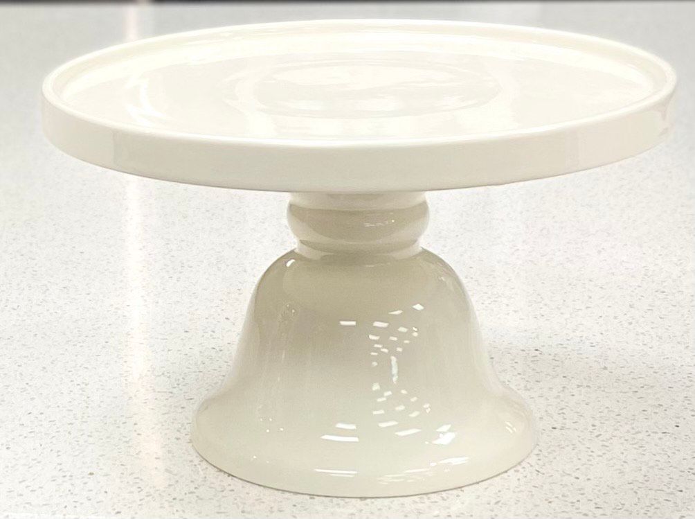 Cake Stand - White Ceramic (8.5"Diameter, 5 1/8" Tall)