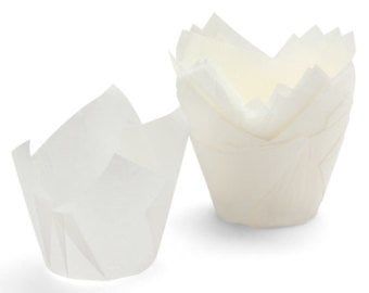 White Tulip Baking Cups(24 ct)