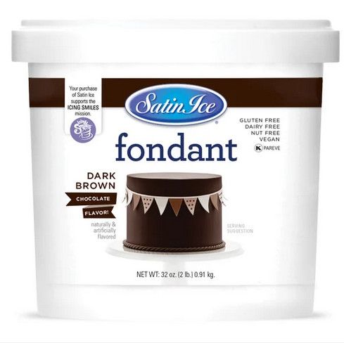 Satin Ice Fondant (Dark Brown/Chocolate) 2 lb.