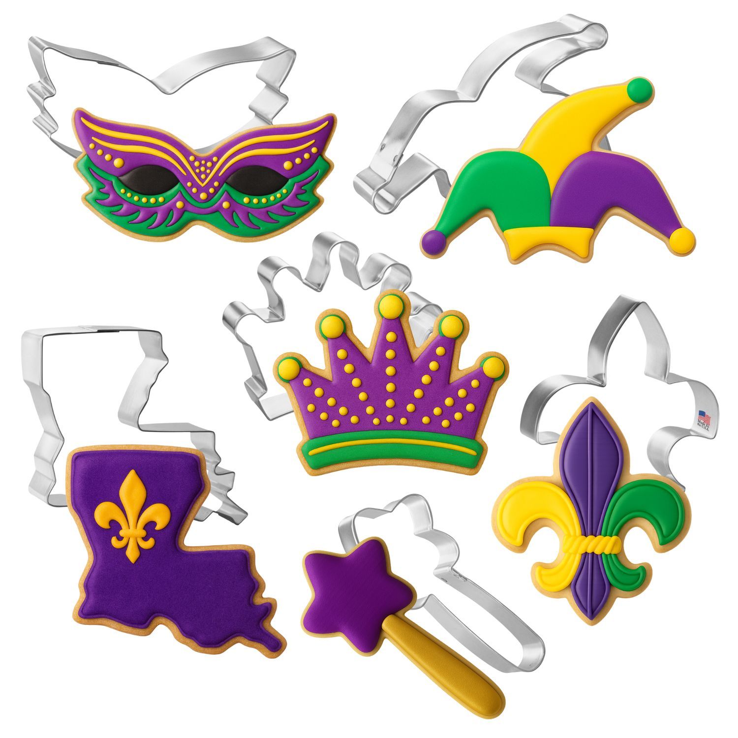 Mardi Gras Cookie Cutter Set of 6