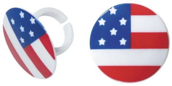 American Flag Rings (12/pkg)