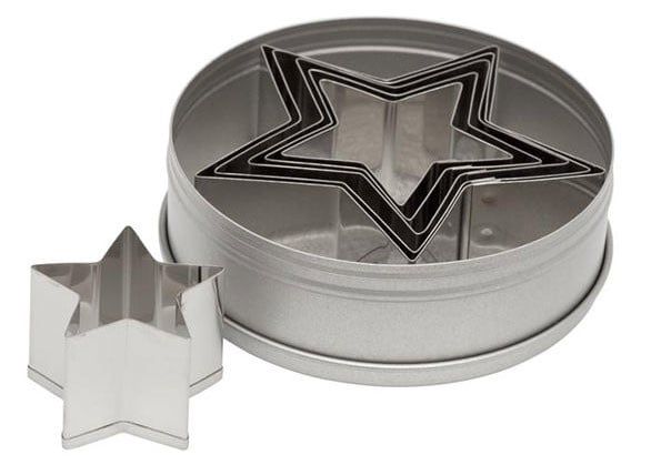 5pc Plain Star  Cookie Cutter Set