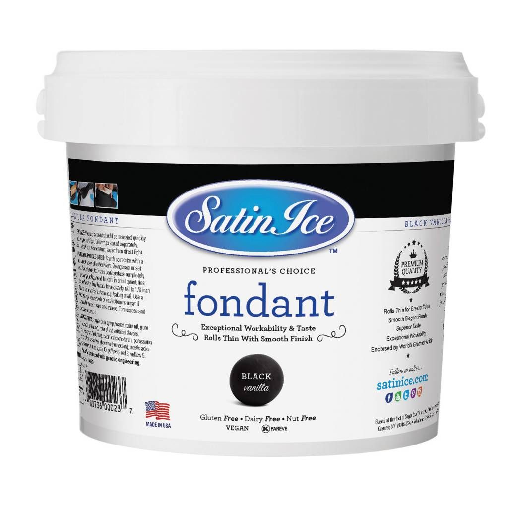 Satin Ice Fondant (Black) 2 lb
