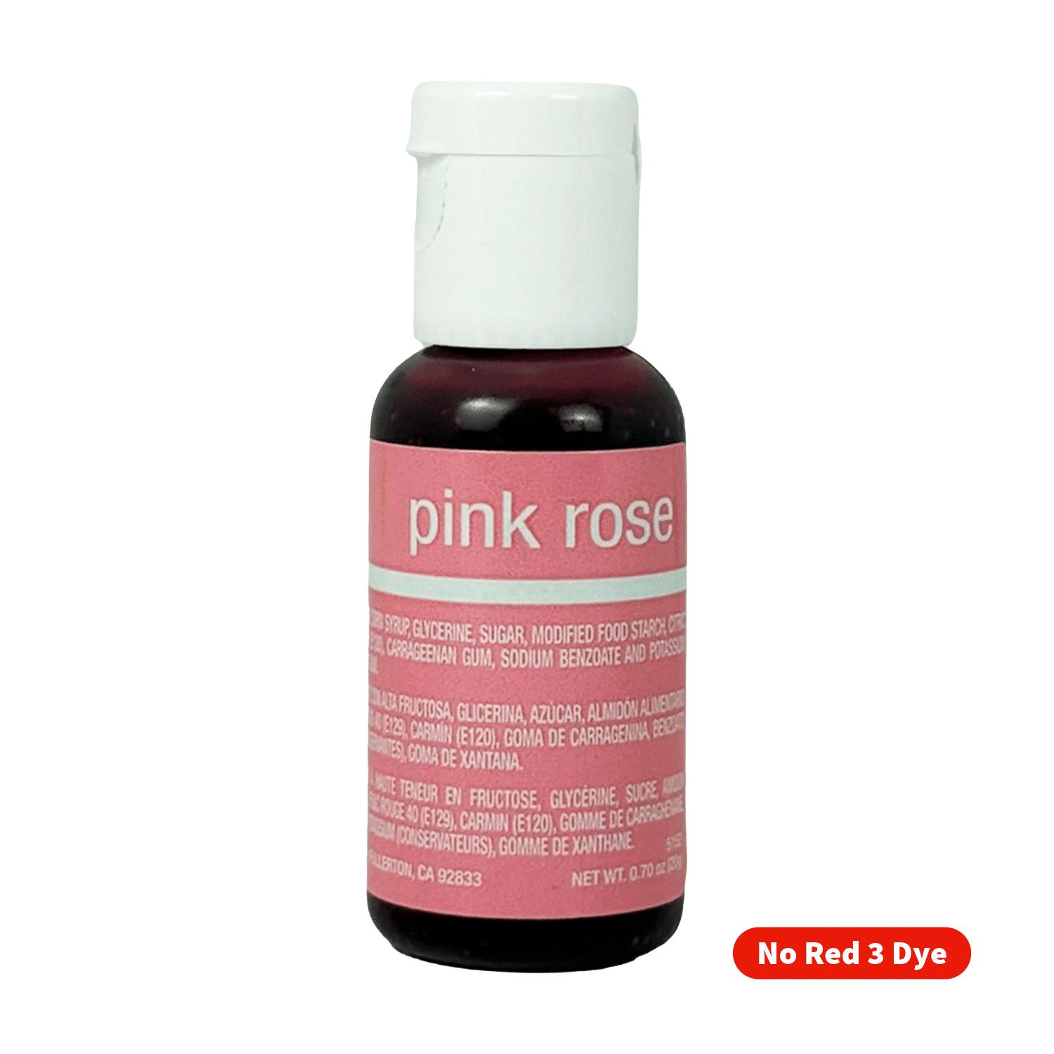Pink Rose Chefmaster Liqua-gel 3/4 ounce