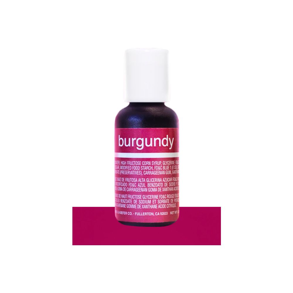 Burgundy Chefmaster Liqua-gel 3/4 ounce