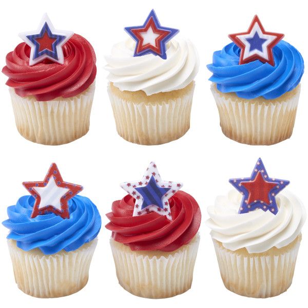 Printed Assortment Star Rings (12/pkg)