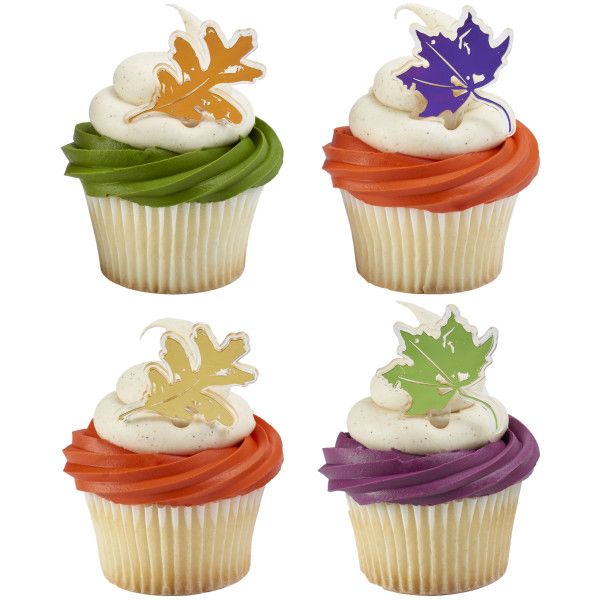 Autumn Leaves Foil Cupcake Picks (12/pkg)
