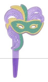 Mardi Gras Mask Cupcake Picks(12ct)