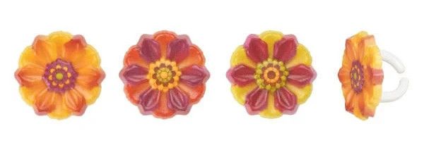 Fall Harvest Flower Rings(12ct)