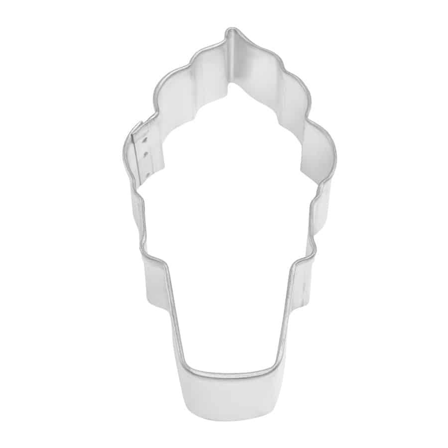 Ice Cream Cone Cookie Cutter - Swirl (4")