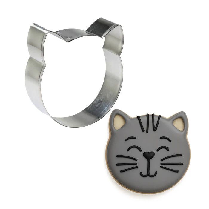 Round Cat Face Cookie Cutter (3.5")