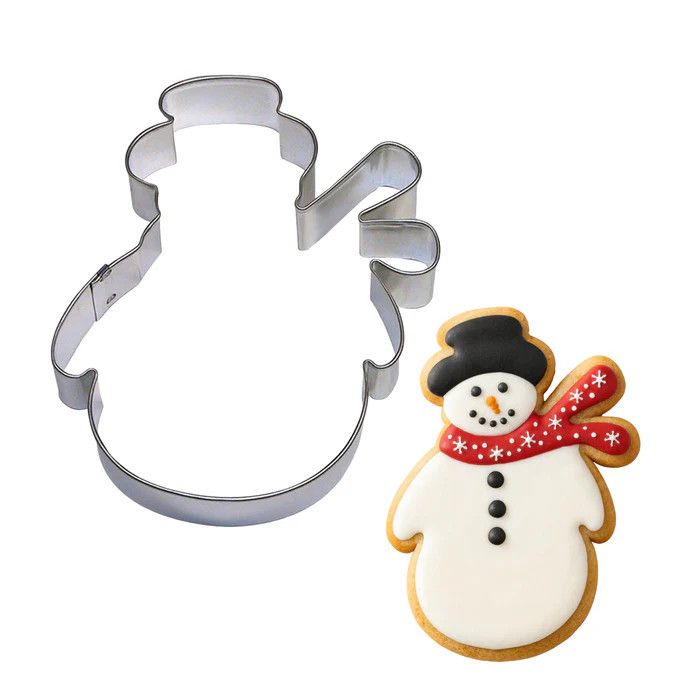 Snowman With Scarf Cookie Cutter (4.25")
