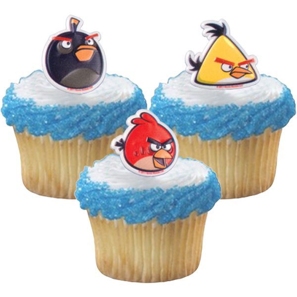 Angry Bird Cupcake Rings (12 ct)