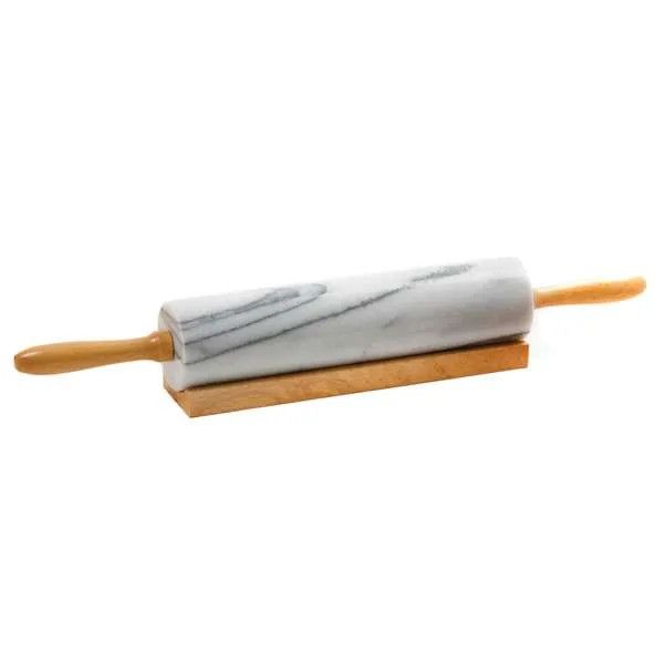 Marble Rolling Pin (10 inch w/ Wooden Stand)