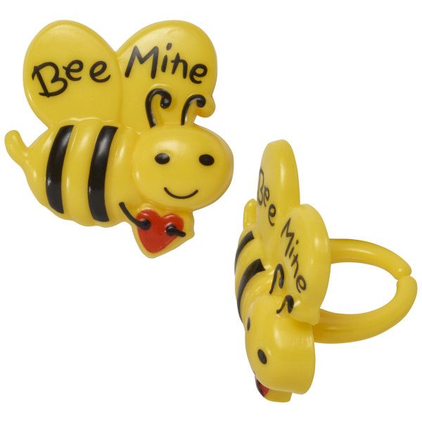 Bee Mine Cupcake Rings (12 count)