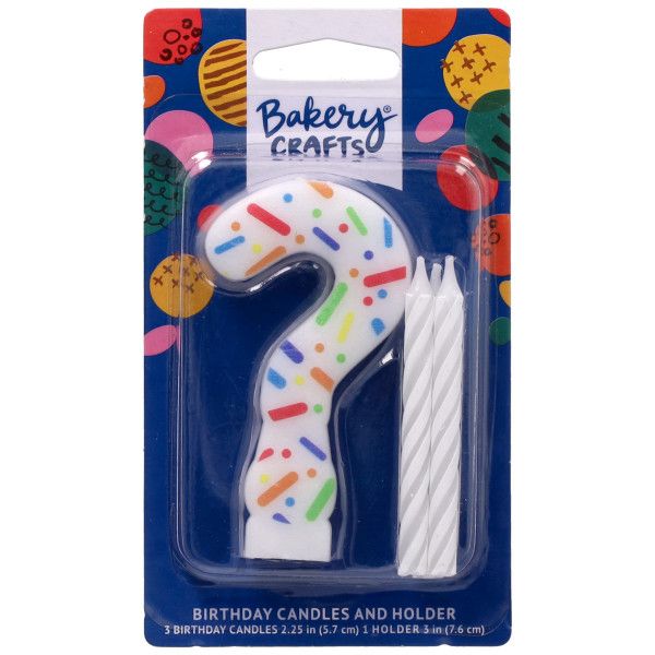 Rainbow Sprinkle Numeral Candles (?)