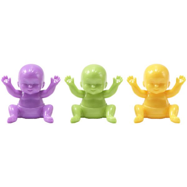 King's Cake Baby Layon (Purple, Green, or Yellow) -1 Count