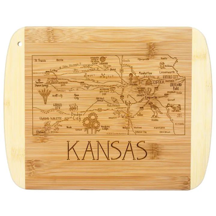 A Slice of Life Kansas Cutting &amp; Charcuterie Board (11 x 8.5)