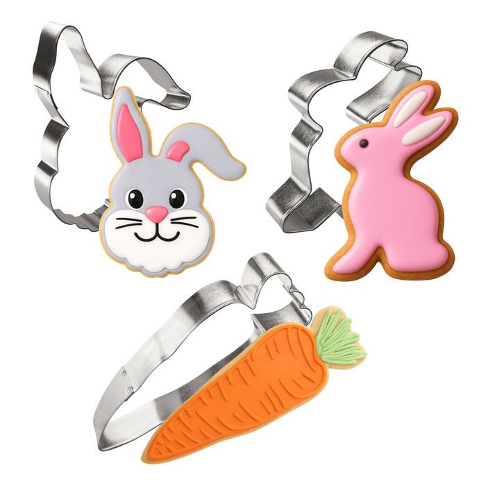 Easter Bunny Cookie Cutter Set - 3pc