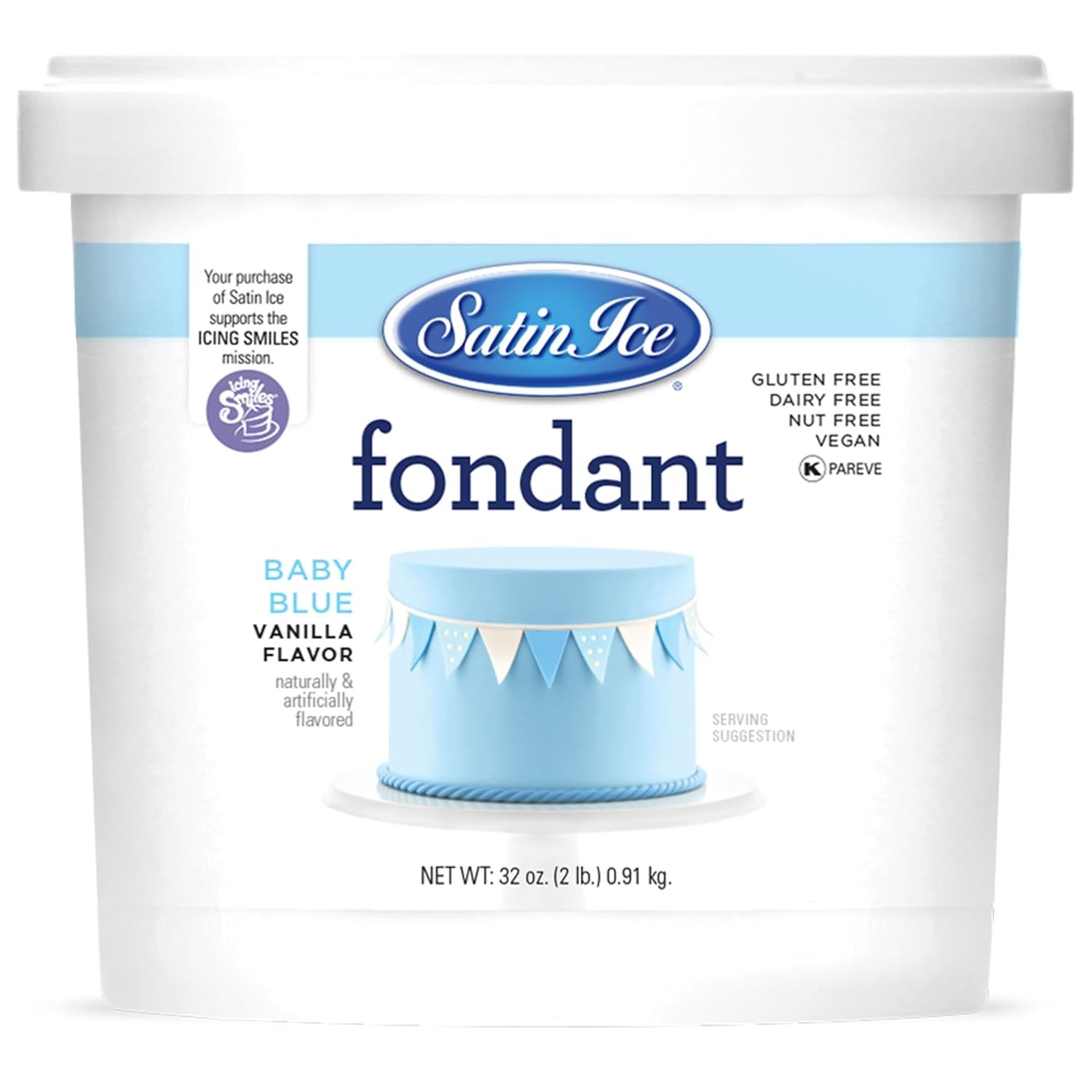 Satin Ice Fondant (Baby Blue) 2lb