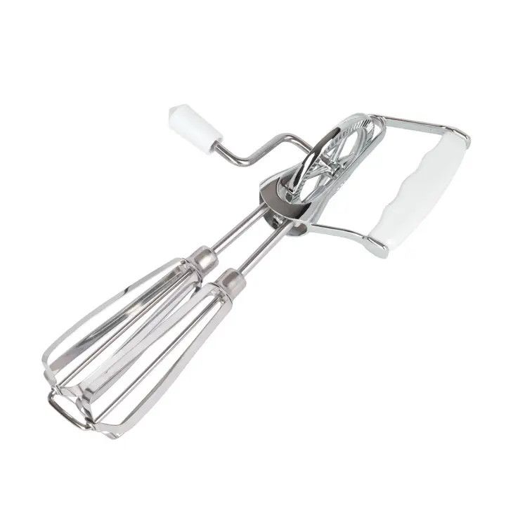 Manual Hand Mixer ( 10 "x 5" w/ White Handle