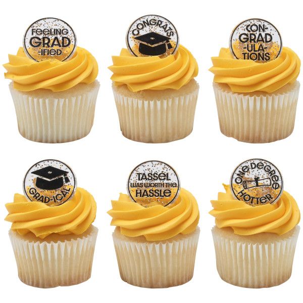 Confetti Grad Cupcake Rings (12 cc)