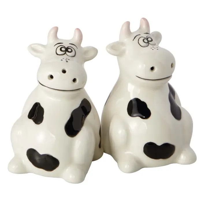 Cows Ceramic Salt &amp; Pepper Shaker Set