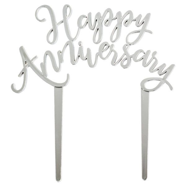 Silver Happy  Anniversary Pick