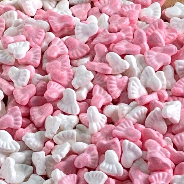 Baby Feet Quins (pink &amp; white)