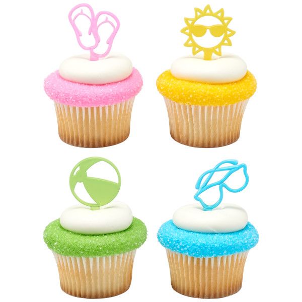 Summer Fun Cupcake Picks (12/pkg)