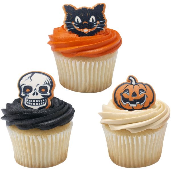 Vintage Fright Cupcake Rings (12/pkg)