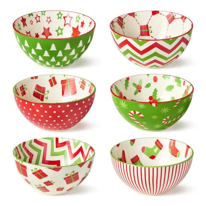 Holiday Fun Christmas Print Bowl (6 inch)