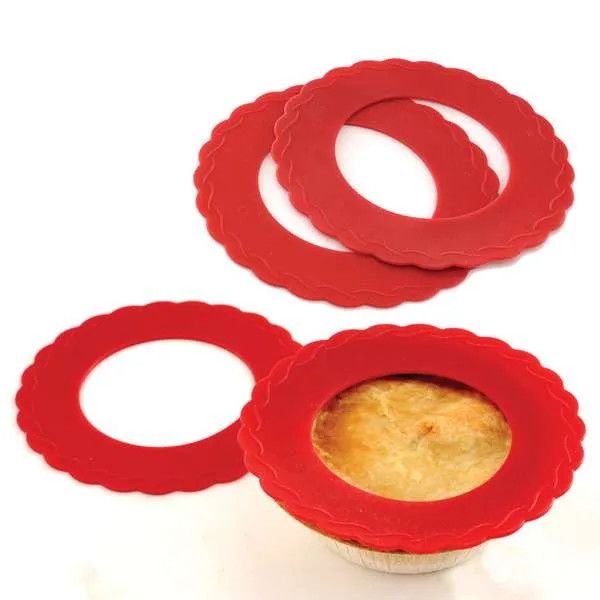 Mini Silicone Pie Pan Shields (set of 4)