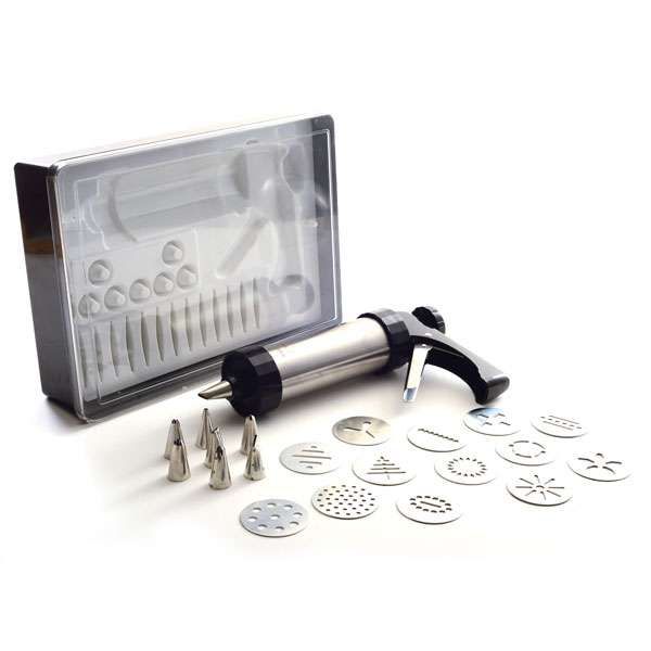 Stainless Steel Cookie Press w/Case