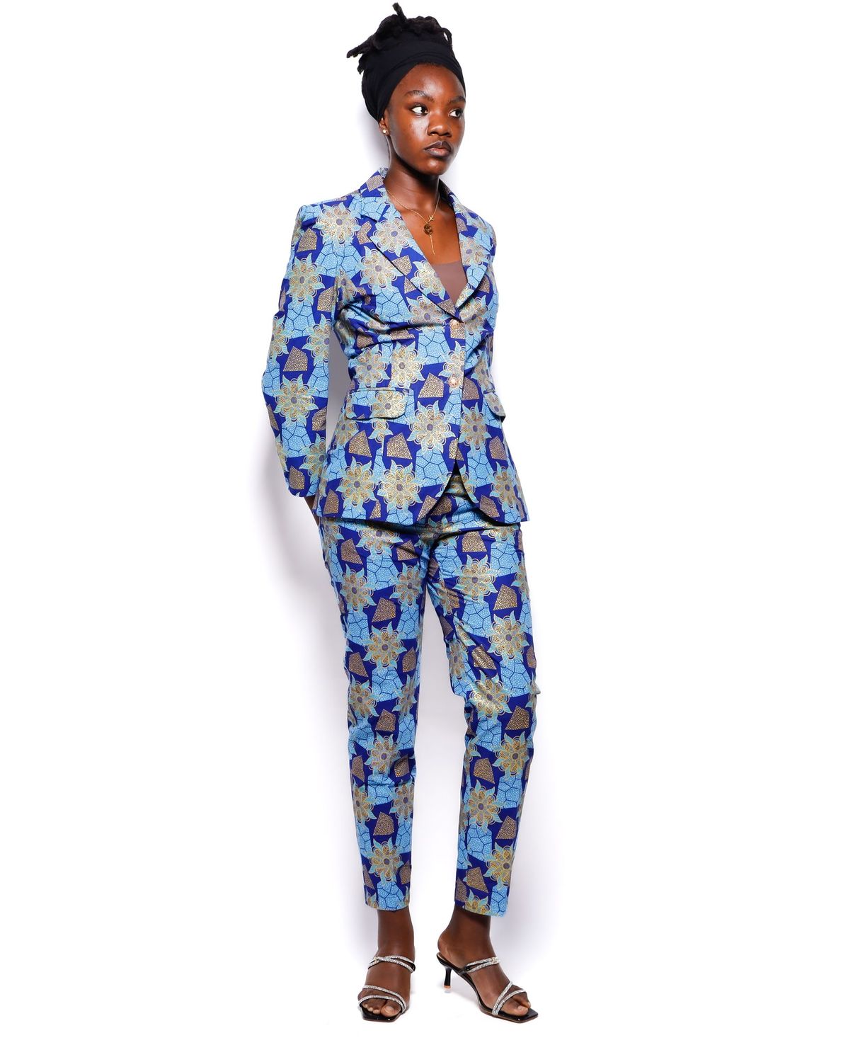 Ensemble tailleur imprimé Wax brillant - Coupe moderne