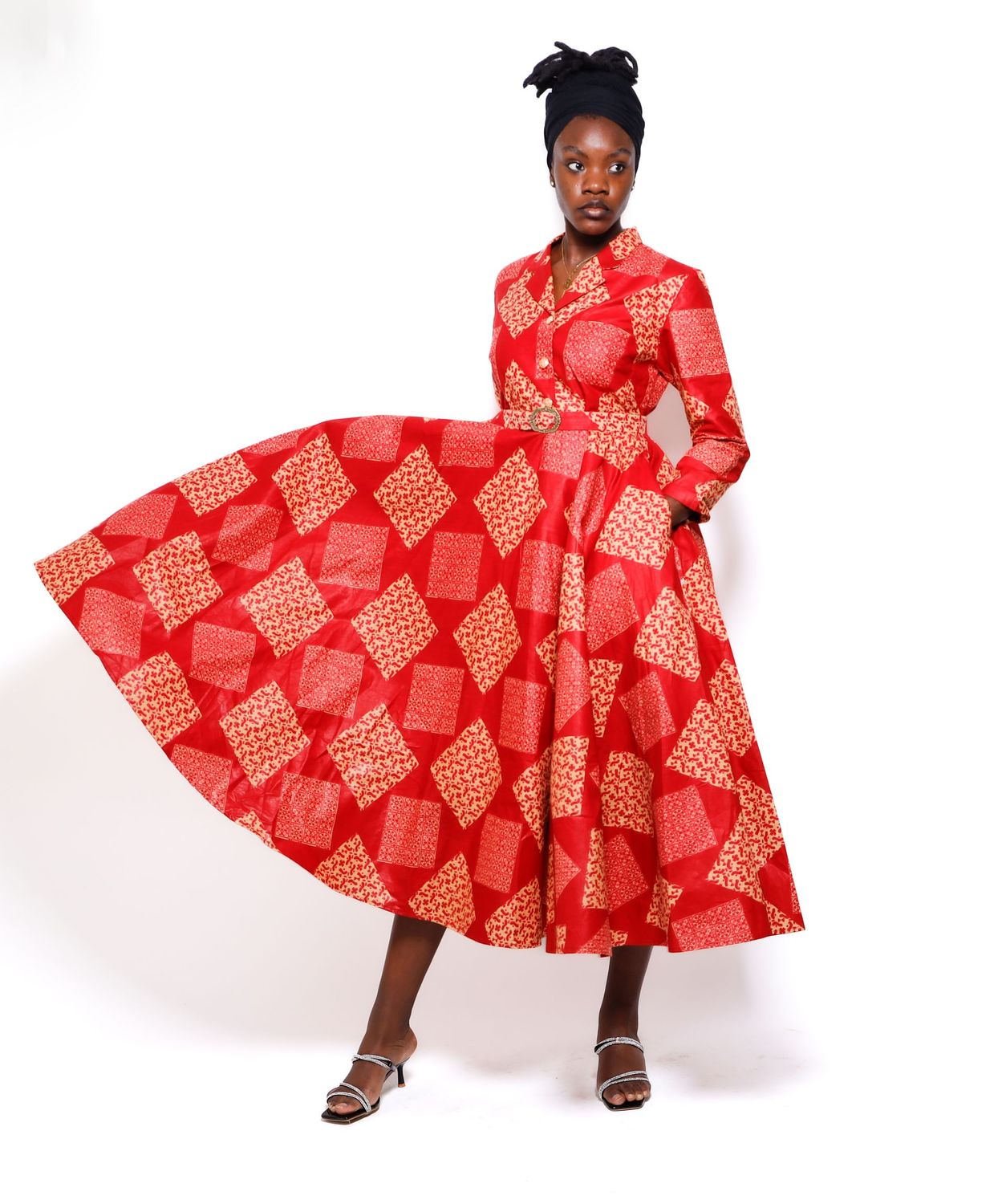 Robe volante imprimée Wax