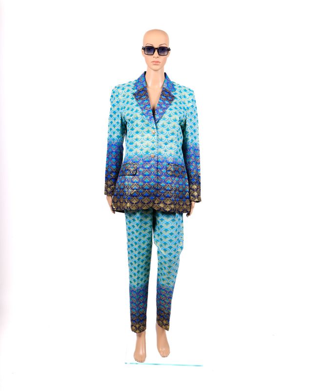 Ensemble tailleur nuances de bleu
