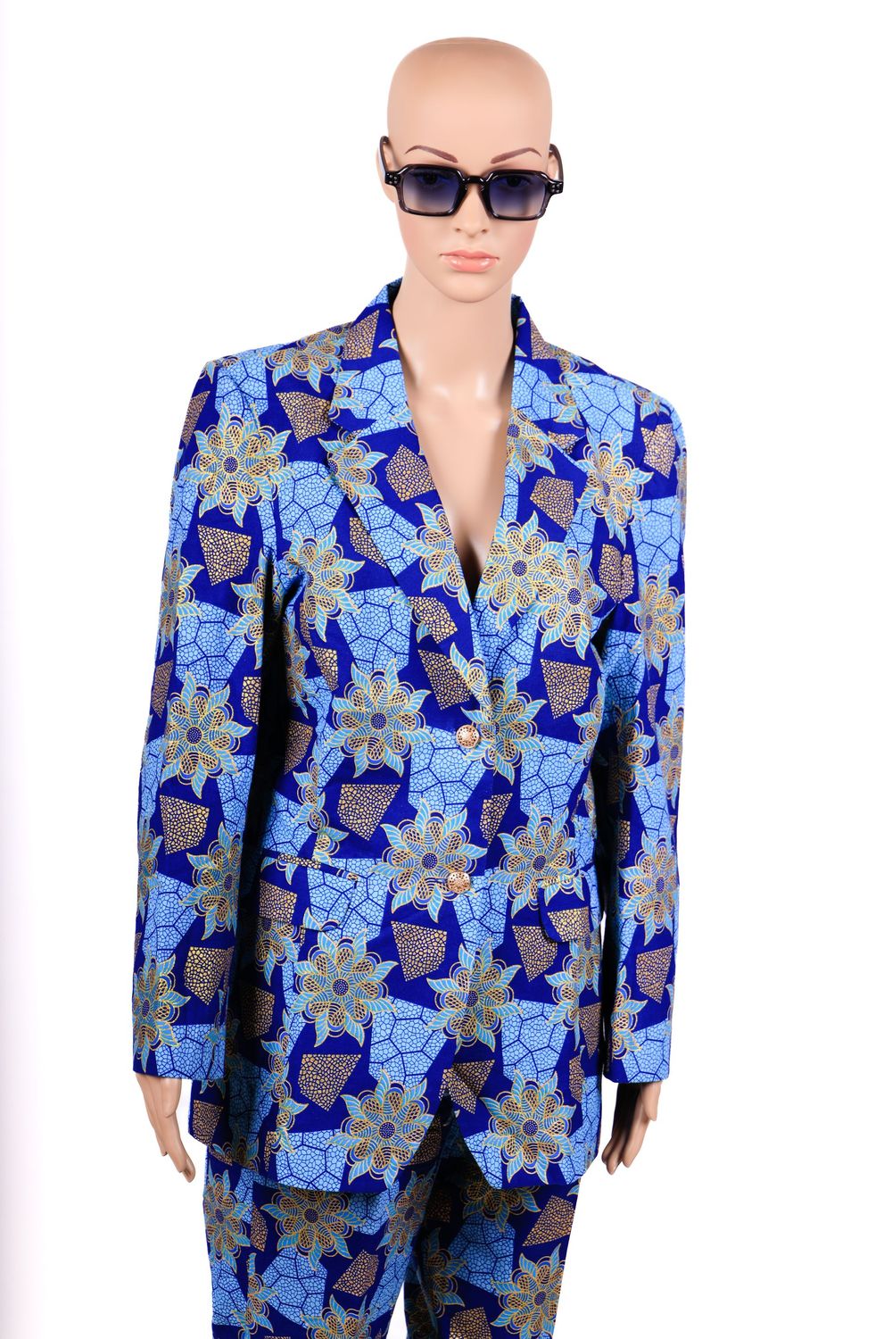 Veste à motifs bleus