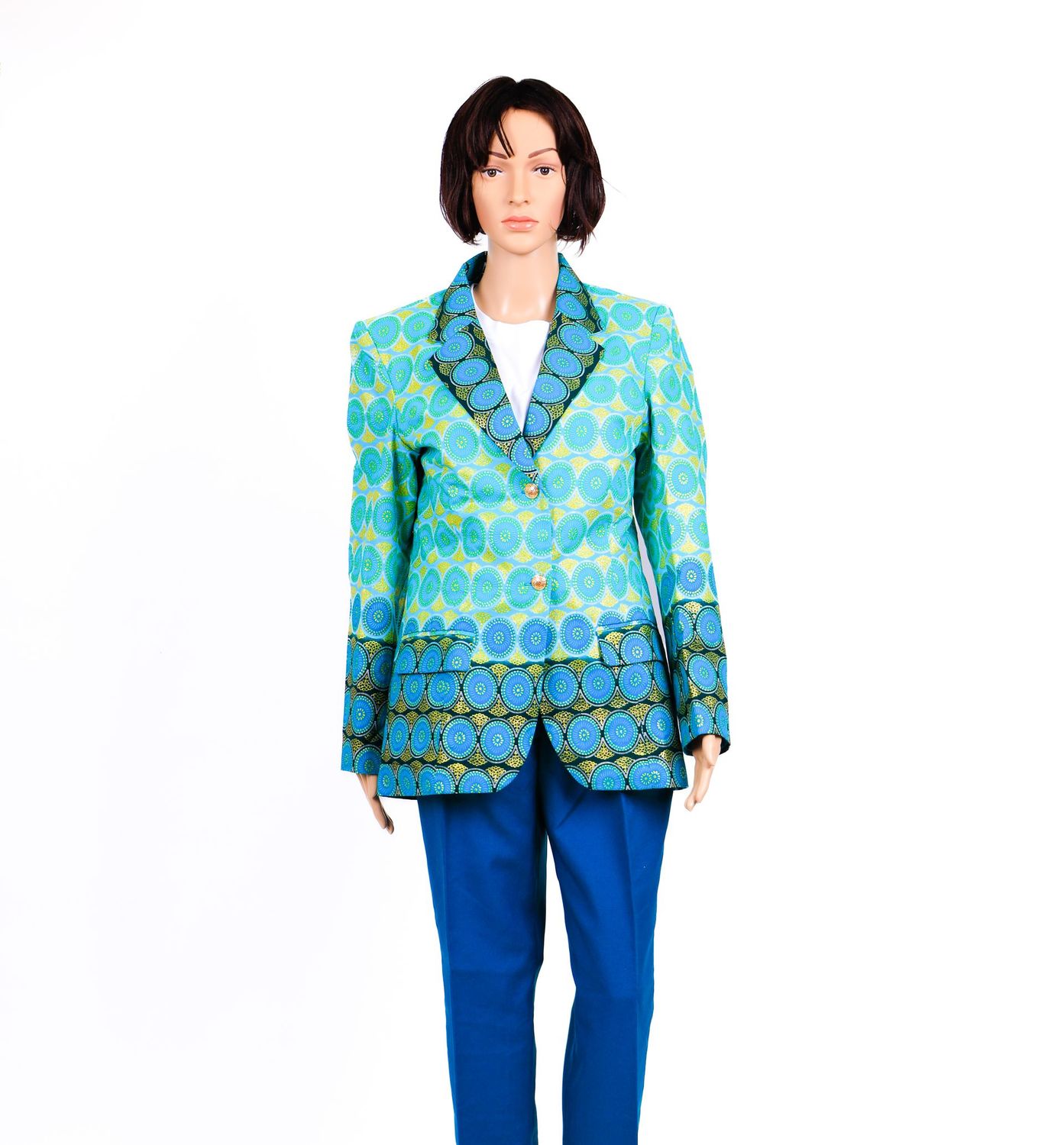 Veste nuances de vert-bleu
