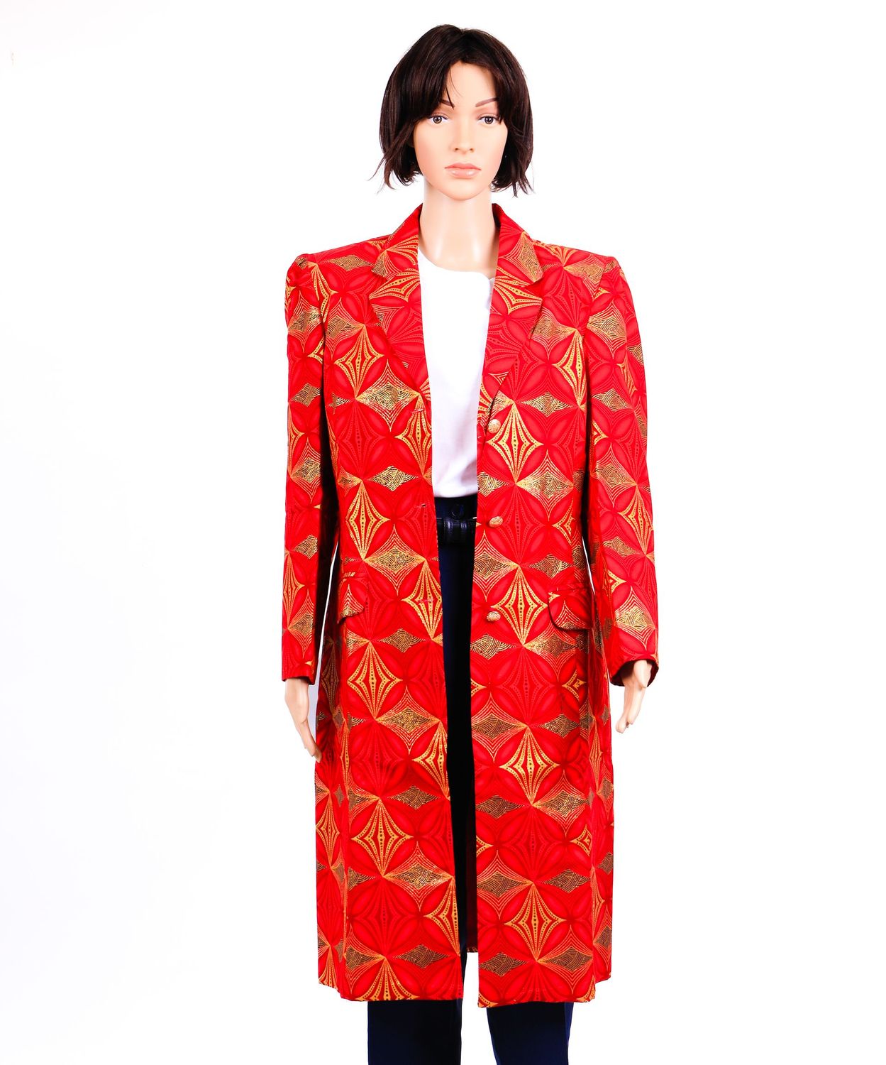 Veste rouge longue